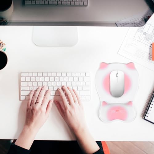 Ergonomic Mouse Pad with Wrist Rest,Cute Memory Foam Mousepad Wrist Support