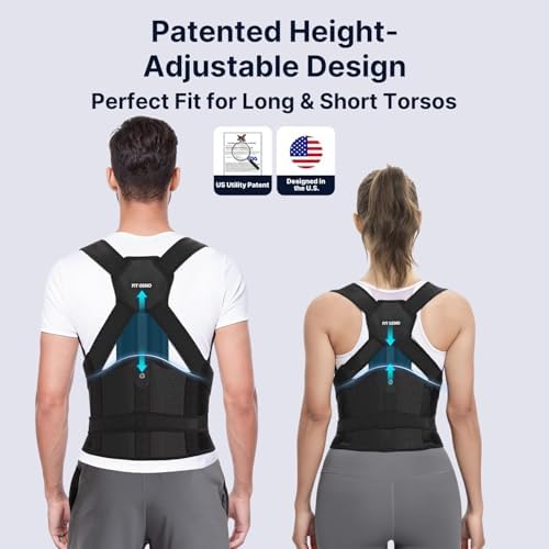 Fit Geno HeightFit Posture Corrector for Women & Men, Adjustable Back Brace