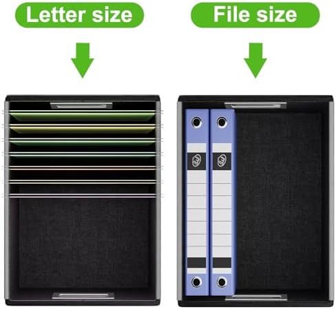 File Organizer Box with Lids, Collapsible File Folder Organizer