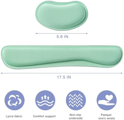 Keyboard Wrist Rest,Ergonomic Wrist Support for Keyboard,Bean Green