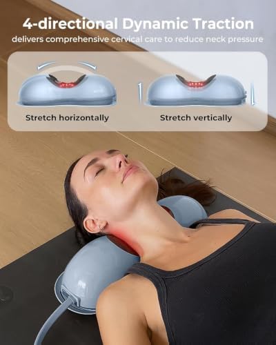 Neck Stretcher with Heat, Red Light and Dynamic Traction Massage