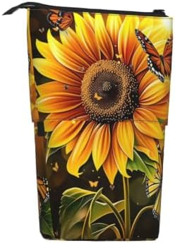 Sunflowers Bee Flowers Standing Pencil Case