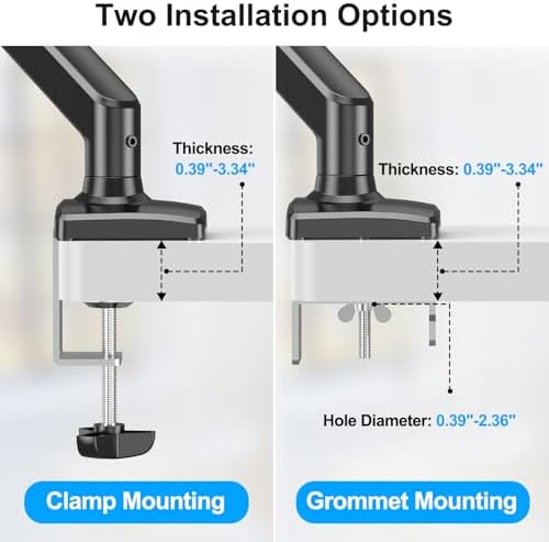 Laptop Stand Desk Mount, 2 in 1 Function, Single Monitor Mount