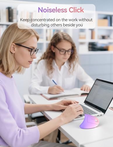 TECKNET Wireless Ergonomic Mouse, Rechargeable Wireless Vertical Mouse