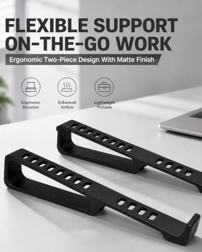 Portable Laptop Stand for Desk, Laptop Riser for Cooling & Comfort