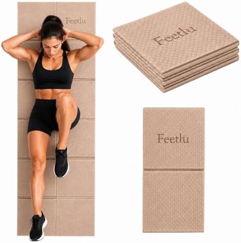 Foldable Yoga Mat, 72" x 24" x 6mm, Lightweight & Non-Slip