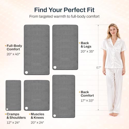 158℉ High-Heat 15s Heating Pad for Back/Neck/Shoulder Pain