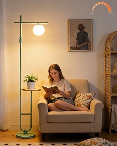 Lightdot Floor Lamps with Table, 66IN Dimmable Modern Standing Tall Lamp