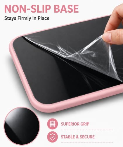 eulps Mouse Pad with Wrist Rest, Ergonomic Memory Foam Mousepad with Soft Wrist Support, Non-Slip PU Base, Smooth Surface for Office, Pain Relief for Laptop & Gaming (Pink)