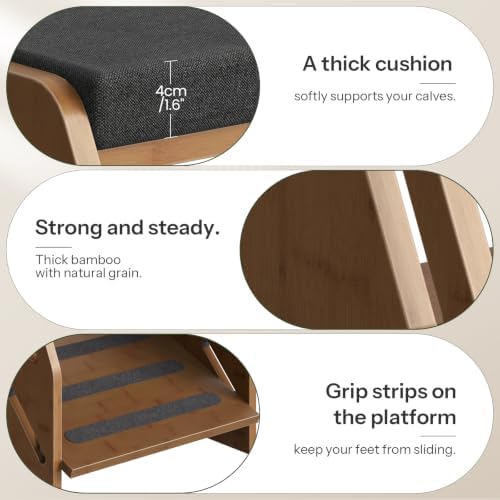 CHOEZON Adjustable Foot Rest Under Desk with Cushion and Non-Slip Design