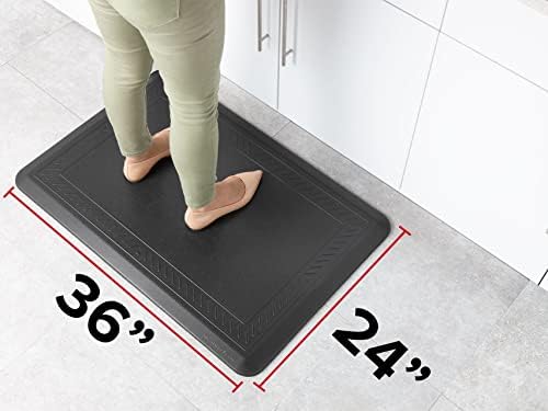 WeatherTech ComfortMat | 24" x 36" Anti-Fatigue Mat, 3/4" Thick, Slip Resistant, Easy to Clean, Stone Pattern (Black)