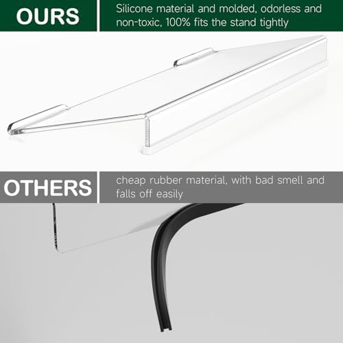 Computer Keyboard Stand Holder - Ergonomic Acrylic Keyboard Stand for Desktop Comfortable Keyboard Tray Riser with Silicone Anti-Slip Strip for Home School Office Desk Accessory, Clear