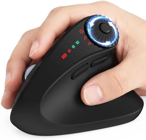 SABLUTE MAM51 Ergonomic Mouse, Bluetooth Mouse with Side Scroll Wheel