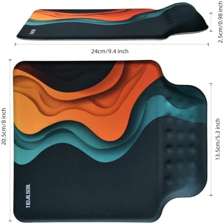 TIDALSOIL Ergonomic Mouse Pad with Memory Foam Wrist Support
