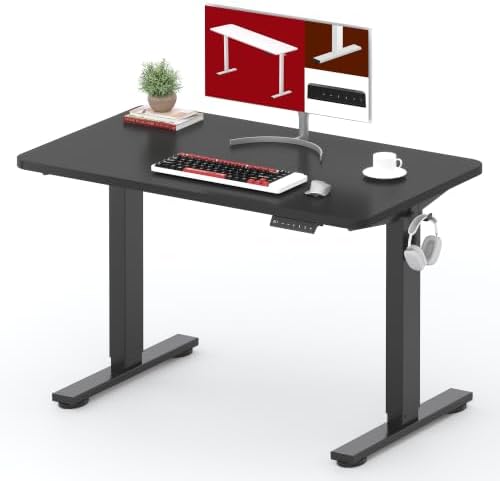 SANODESK 40''x24'' One-Piece Height Adjustable Electric Standing Desk