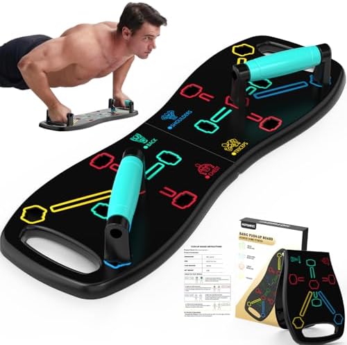 HOTWAVE Push Up Board, Portable Pushup Board for Men, Foldable Push Up Bar