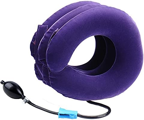RUNZI Cervical Neck Traction Device Inflatable Neck Stretcher, Easy to Use for Chronic Neck and Shoulder Pain Relief Traction Spine Alignment, Neck Cervical Brace