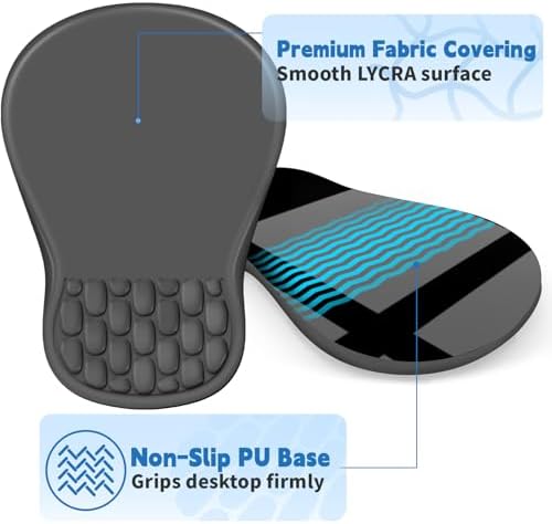 YIWEI Ergonomic Mouse Pad with Wrist Rest for Carpal Tunnel Pain Relief