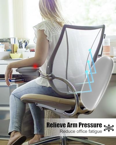 Armrest Pads Cover Fit for Humanscale Liberty Grey Color 2PCS (1-Pair)