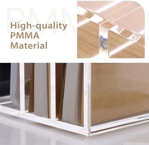 SANRUI Clear Mail Organizer Desk Sorter, Acrylic Letter File Holder 3-Slot