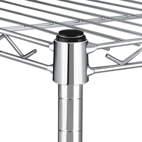Simple Deluxe Heavy Duty 5-Tier Storage Shelving Unit, 35.83" W x 13.98" D x 61.02" H, 1250 Lbs Loading Capacity, Chrome