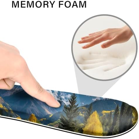 Desk Pad and Keyboard Wrist Rest, Large Mouse Pad + Keyboard Pad+Mouse Wrist Support, Non-Slip Desk Mat Protector for Office, Home 31.5×11.8 Inches Fall Forest