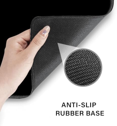 Desk Pad and Keyboard Wrist Rest, Large Mouse Pad + Keyboard Pad+Mouse Wrist Support, Non-Slip Desk Mat Protector for Office, Home 31.5×11.8 Inches Black
