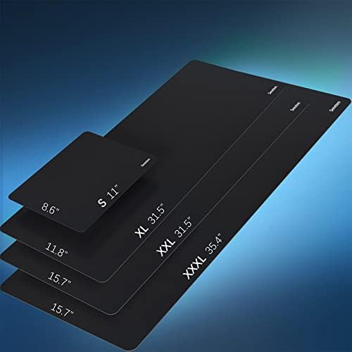 Senetem 4-Pack Mouse Pad, Smooth Gaming Mousepad, Non-Slip Black