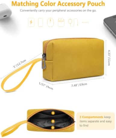 HYZUO 15-16 Inch Laptop Sleeve Case Bag with Stand, Olive Yellow