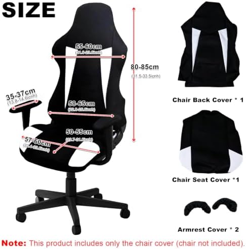 Gaming Chair Covers Only,Stretchable Fit Thick Breathable Mesh
