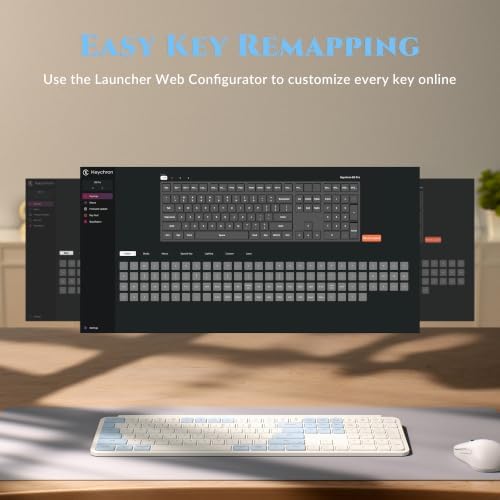 Keychron B6 Pro Ultra-Slim Full-Size Wireless Keyboard - Retro Blue