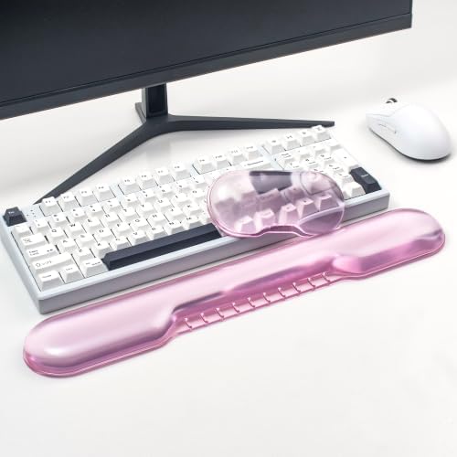 Gel Wrist Rest for Keyboard and Mouse, Pink Wrist Rest Set