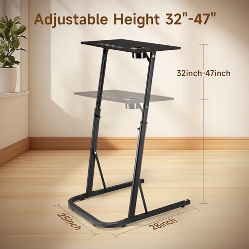 VTORY Adjustable Height Standing Desk for Walking Pad Treadmill，for Cycling