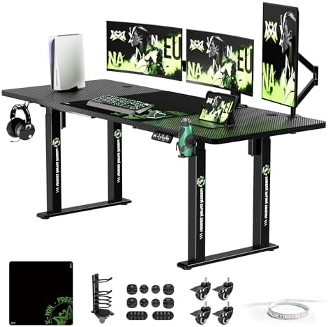 X-Win 71" Electric Standing Desk, 4-Leg Height Adjustable Gaming Desk