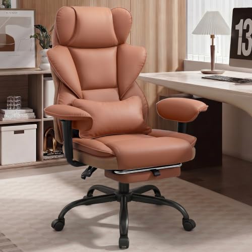 ALLGOD Office Desk Chair, Big and Tall Computer Gaming Chair with footrest