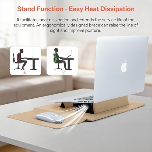 13-14 Inch Protective Laptop Sleeve with Stand, for MacBook Pro/MacBook Air