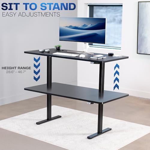 VIVO Black 60 x 30 in Standing Desk, DESK-KIT-0B6B