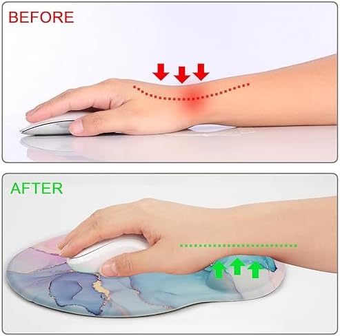 Ergonomic Mouse Pad with Wrist Rest Support,Gel Mouse Pads for Desk