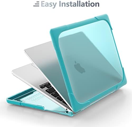 Batianda Foldable Stand Heavy Duty Case for MacBook Air 13.6 inch, Blue
