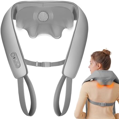 KNQZE Cordless Neck Massager for Pain Relief Deep Tissue with Heat