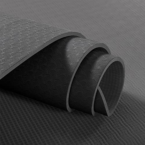 Yoga Mat Non Slip, Pilates Fitness Mats, Eco Friendly, Anti-Tear 1/4" Thick Yoga Mats for Women, Exercise Mats for Home Workout with Carrying Sling and Storage Bag
