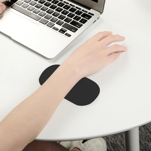 Wrist Rest with Silky Gel, Tmiulu Memory Foam Mouse Wrist Rest. Ergonomic Non-Slip Support for Keyboard & Mouse, Comfortable, Waterproof, Easy to Clean, Ideal for Office, Laptop,Gaming & Travel-Black