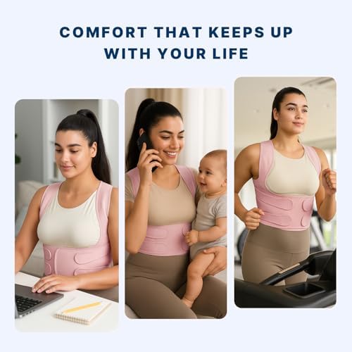 Fit Geno Posture Corrector for Women & Men, Back Shoulder Support Brace