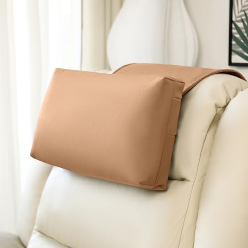 1 MIDDLE ONE Recliner Pillow, Memory Foam Head, Headrest and Neck Pillow for Recliner Chair, Small Neck Support for Office Chair (Brown)