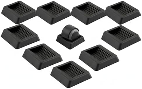 3.15"*3.15" Non Slip Furniture Pads Wheel Stoppers for Office Chairs Beds Couches Prevent Sliding on Carpet Hard Floors Fits 1-4 Inch Wheels Silicone Caster Cups Durable Grips (9 PCS)