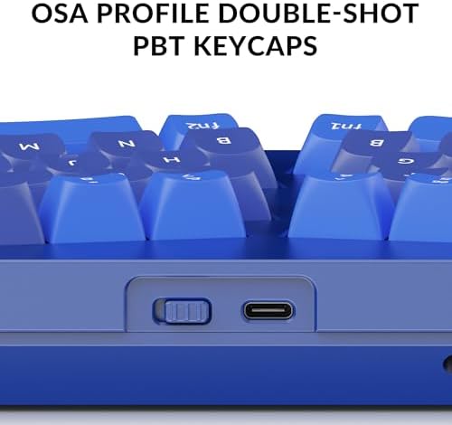 Keychron Q8 Wired Custom Mechanical Keyboard, 65% Alice Layout QMK/VIA Programmable with Hot-swappable Gateron G Pro Brown Switch Double Gasket Compatible with Mac Windows Linux (Blue)