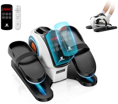 Under Desk Elliptical Machine, Ellipse Leg Exerciser As Seen On Tv While Sitting for Seniors, Pedal Exerciser with 15 Level Adjustable Resistance & 5 Auto Mode Fully Assembled Home Office