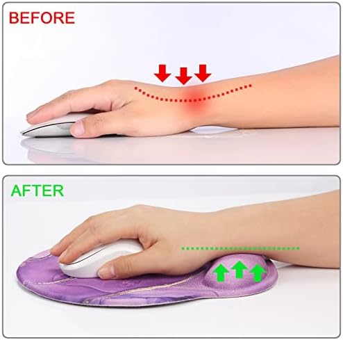 Ergonomic Mouse Pad with Wrist Rest Support,Gel Mouse Pads for Desk
