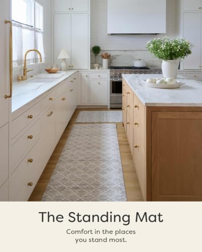 House of Noa Nama Standing Mat – Anti-Fatigue Cushioned Kitchen Mats for Floor | Ergonomic Bounce-Back Foam Kitchen Mats | Anti-Fatigue Mats for Kitchen & Standing | Sloan Tusk | 22" x 36"