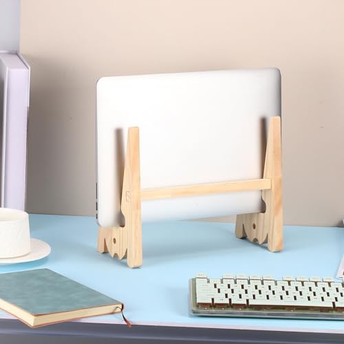 PATIKIL Wooden Laptop Stand 1Pack Dual-Use Laptop Stand Vertical for 13-18
